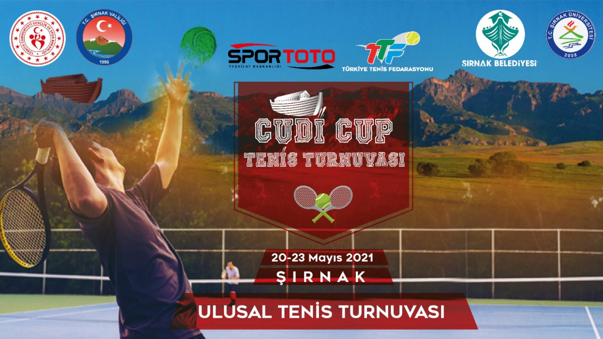 Cudi Cup Tenis Turnuvası 20 Mayıs’ta Şırnak’ta