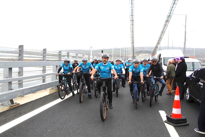 1915 ÇANAKKALE KÖPRÜSÜ’NDE TOUR OF TÜRKİYE MEDYA TURU