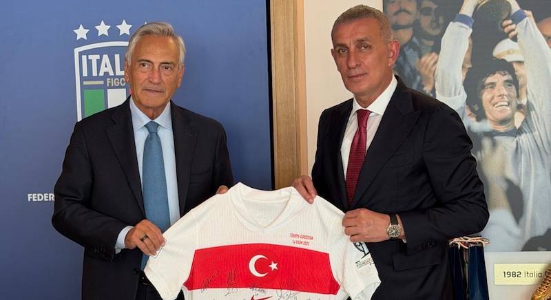 TFF Başkanı Hacıosmanoğlu Gravina’yı Ziyaret Etti