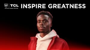 Arsenal’in Yıldızı Bukayo Saka, TCL’in Yeni Marka Elçisi Oldu