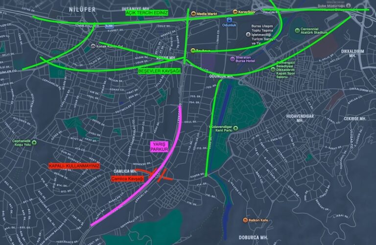 Eker I Run Nedeniyle Bursa’da Bazı Yollar Kapatılacak