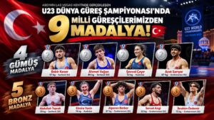 GENÇ GÜREŞÇİLERİMİZDEN 9 MADALYA